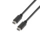 NANO CABLE CABLE USB 2.0 3A, TIPO USB-C M-USB-C M 1M NEGRO 10.01.2301